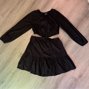GAP Black Mini Cutout Dress—Large